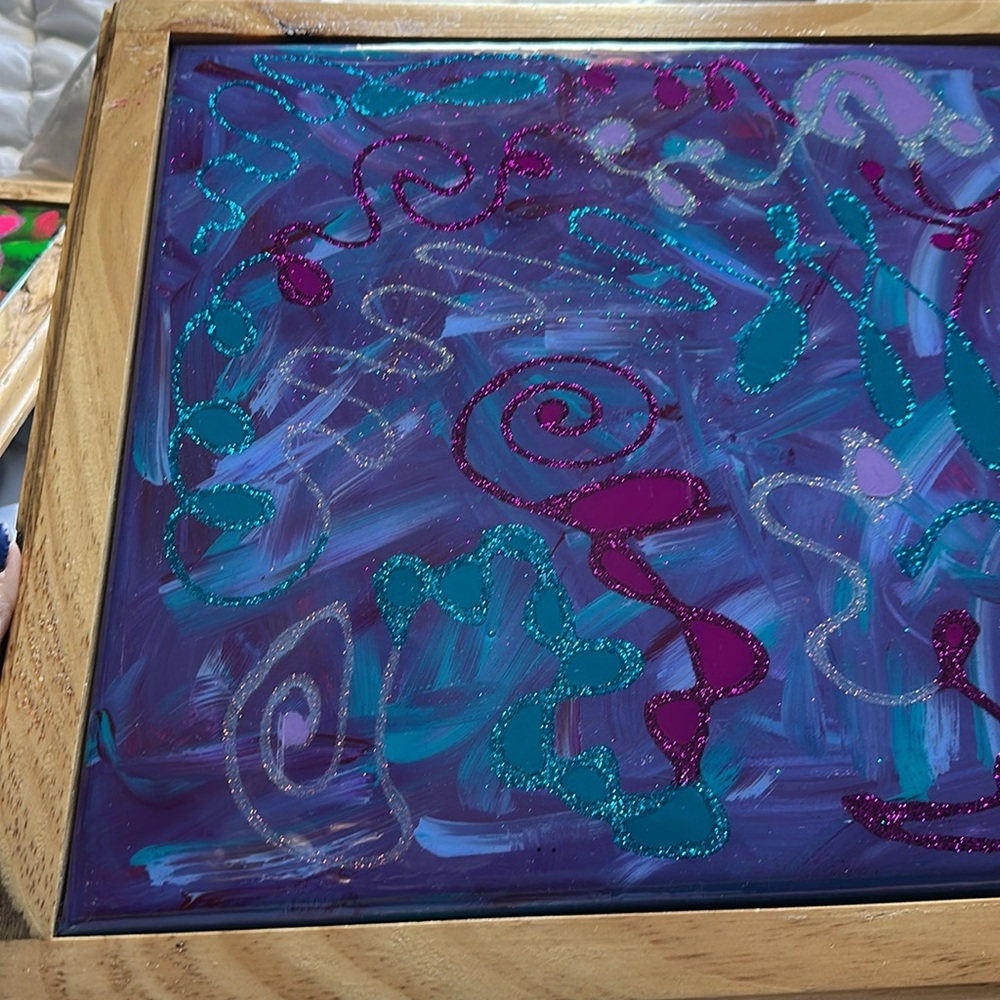 Abstract Purple and Blue Art Piece - Picture 6 of 8